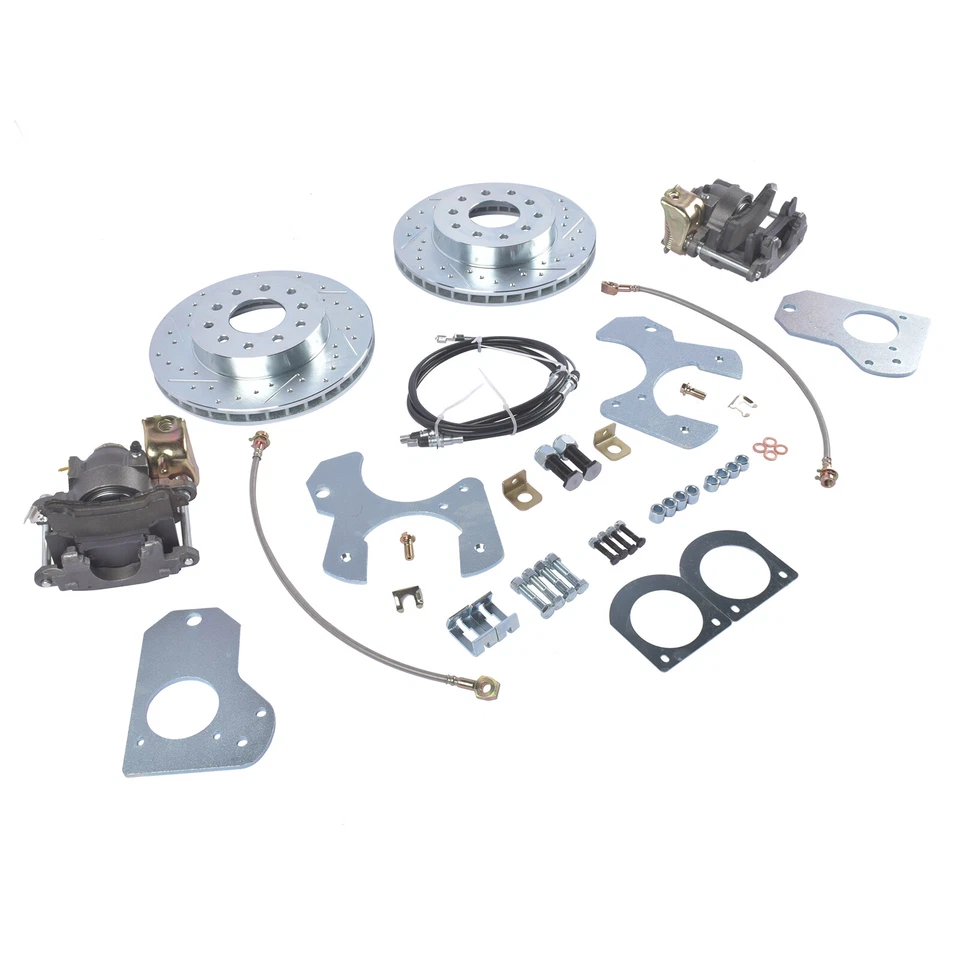 For 1978-88 G Body Chevy Pontiac Rear Disc Brake Conversion Kit Drilled Rotor - Image 4 of 4