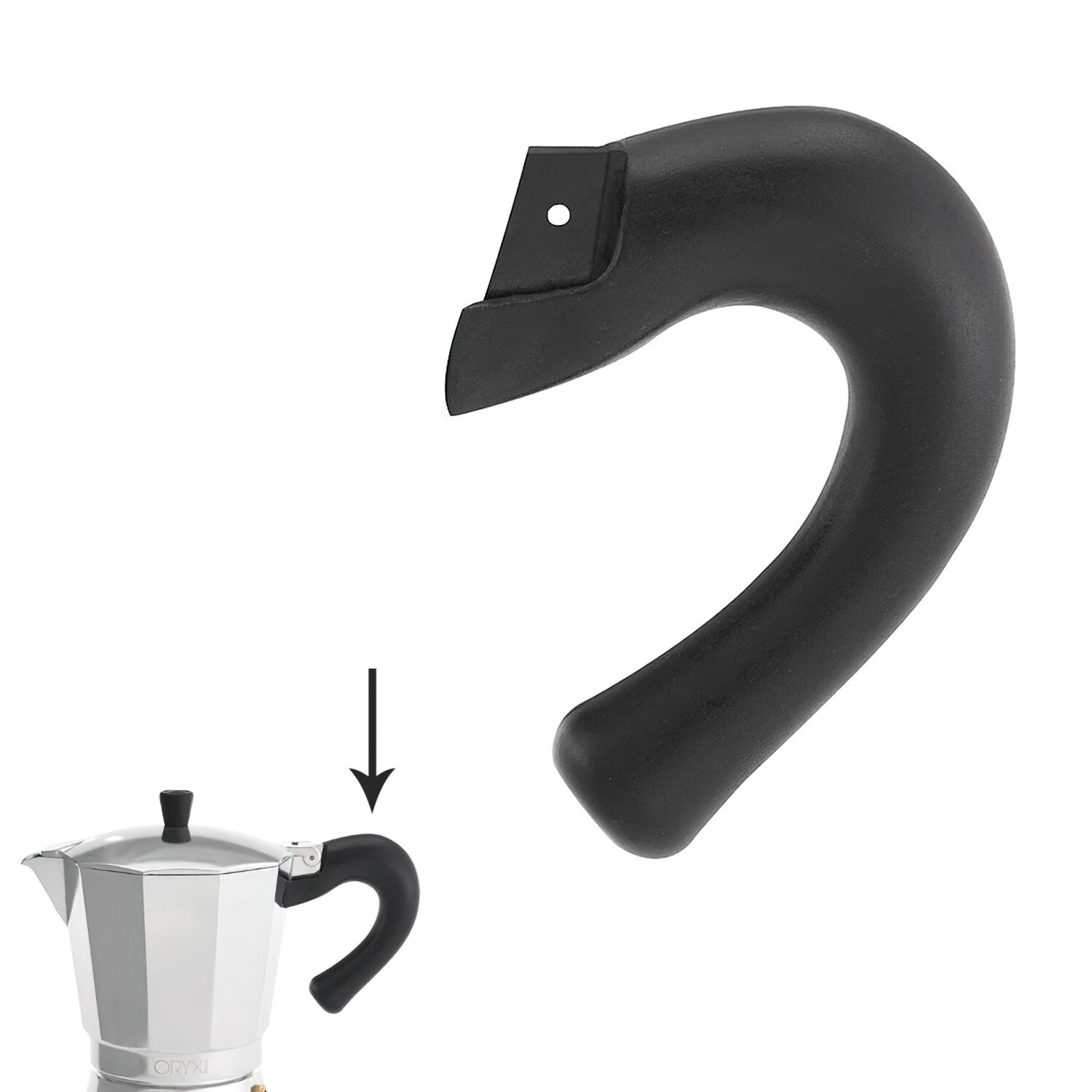Oryx - Mango Cafetera Aluminio Inducción 6 Tazas