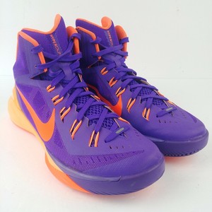 purple and orange basketball shoes