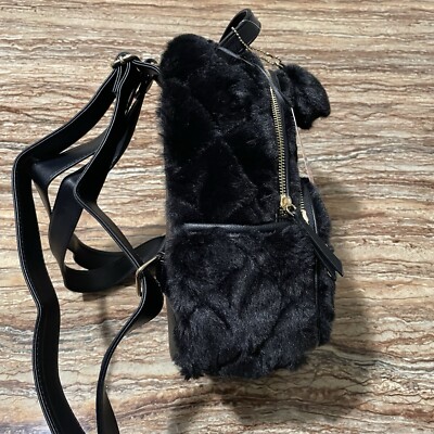 Juicy Couture Bag Black Cozy Faux Fur Backpack Juicy Couture  display picture 1
