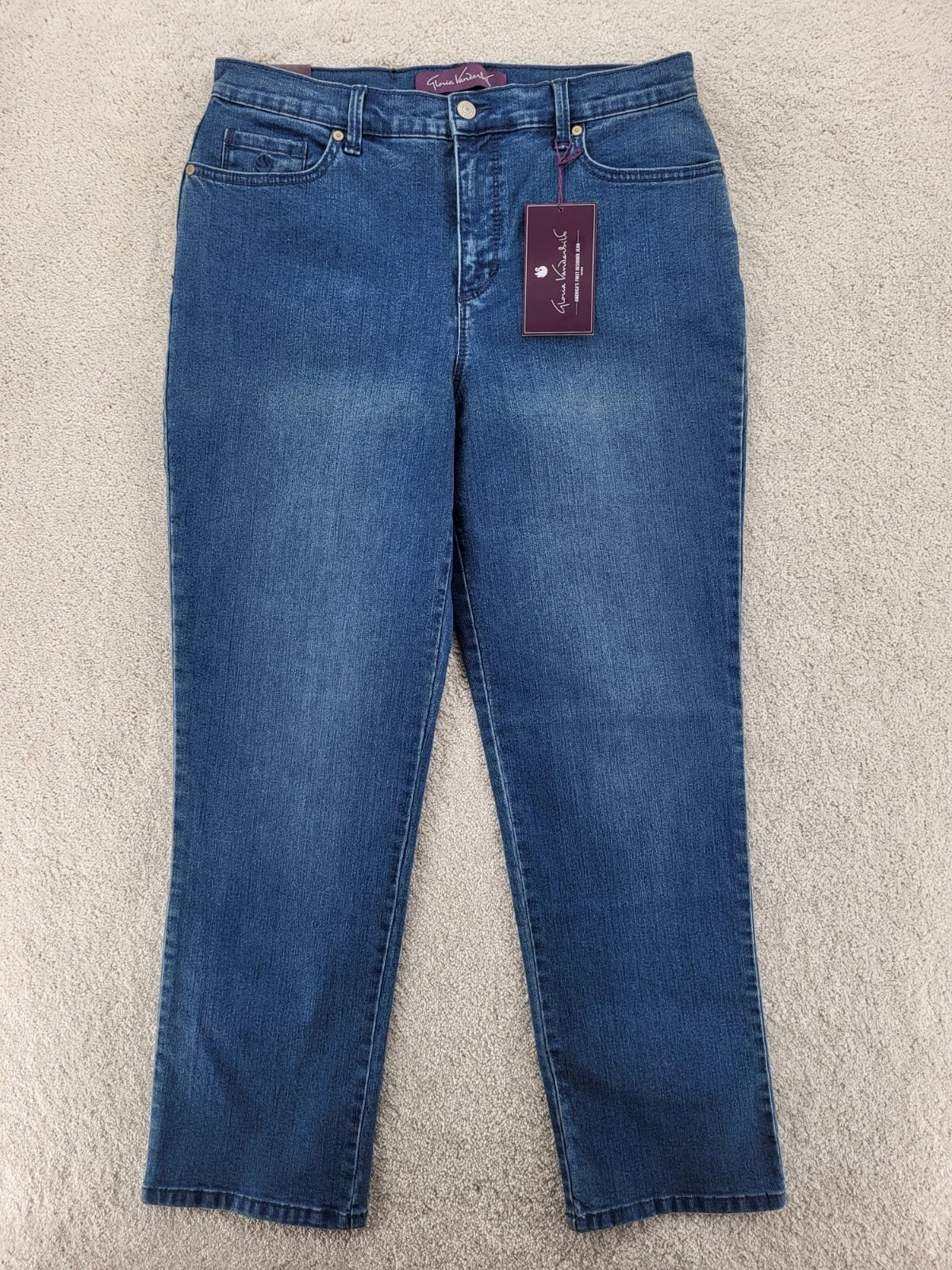Jean créateur original Amanda, stretch suprême 12 jambes courtes coniques taille classique