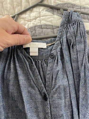 Girls Burberry Chambray Dress - Picture 2 of 3
