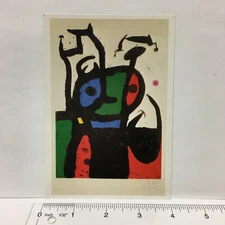 Joan Miro The Matador 1969 Tate Gallery Art Painting Print Card Vintage
