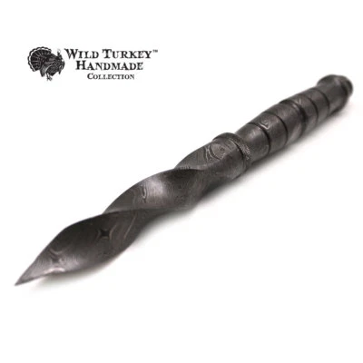 Wild Turkey Handmade Exclusive Cyclone Tri-Edged Spiraling Dagger Knife w/Sheath