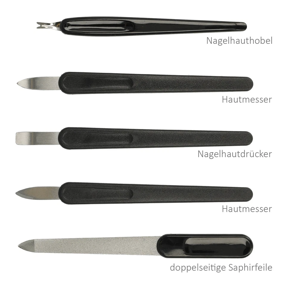 Nagelset Maniküre Pediküre Set 10 teilig Nagelschere Nagelzange Pinzette braun - Bild 3 von 4