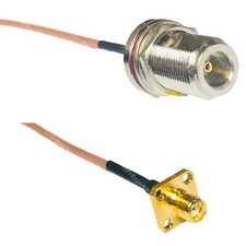RG316 N FEMALE BULKHEAD to SMA FEMALE FLANGE RF Cable Rapid-SHIP LOT