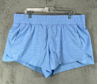 AVIA Womens Running Shorts with Bike Liner Blue Size 2XL 20 Gym Ladies Athletic