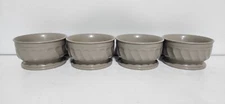 [Set of 4] Dinex Turnbury Brown Swirl Bowls (#3300) Vintage
