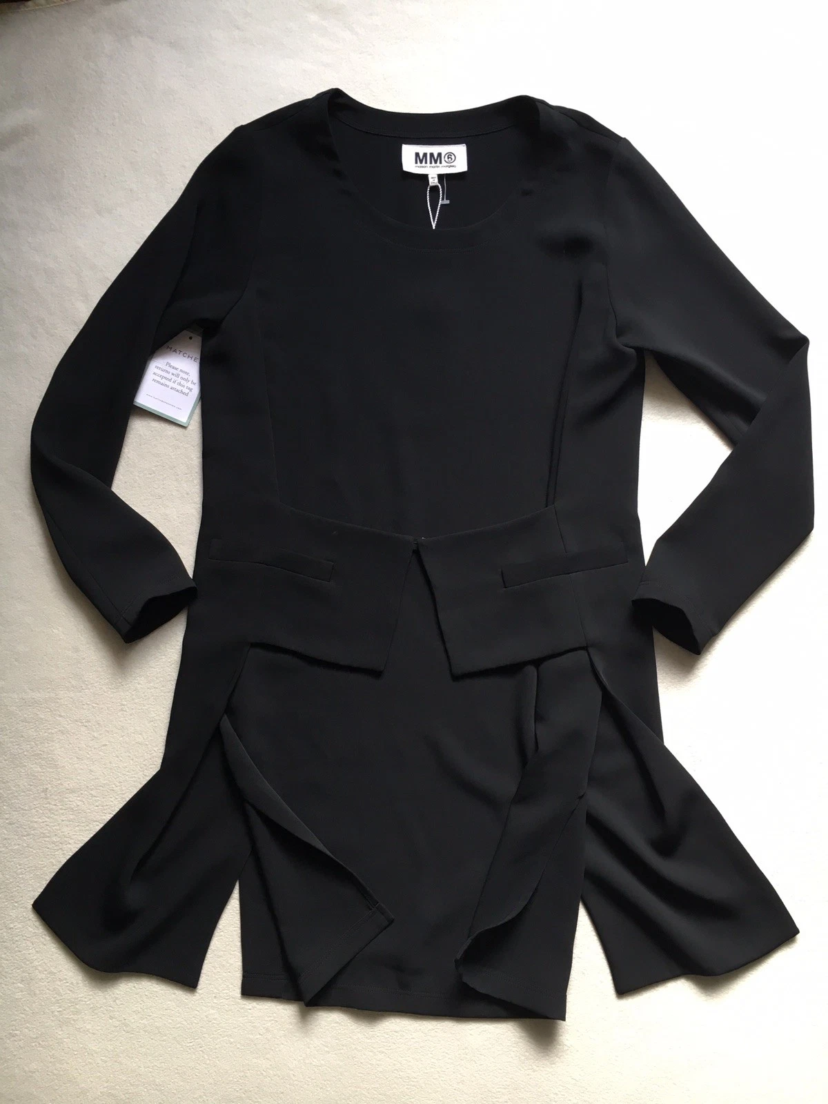 MAISON MARGIELA Abito nero MM6 Maison Martin Margiela Made in Italy Stile Smoking taglia UK6