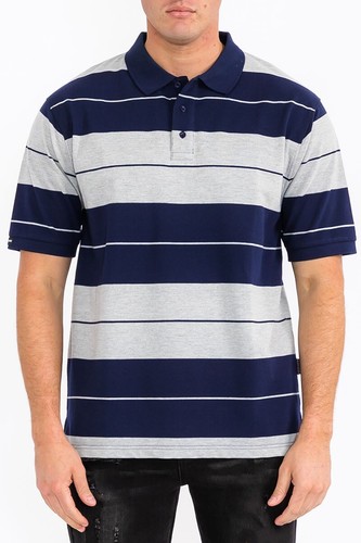 Camisa polo para hombre de manga corta a rayas a rayas de verano informal peso mediano S - 3XL - Imagen 23 de 91
