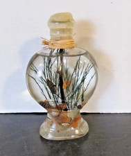 Image of Vintage Fragrance Aroma Art Dried Botanicals Bath Mineral Oil Heart Bottle