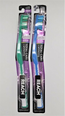 Reach Total Care + Whitening Toothbrush Soft CaCo3 Micrawhitening  #170 2 Count