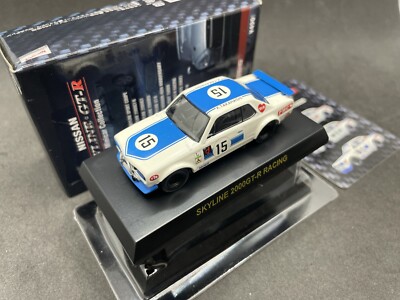 Skyline 2000GT-R 模型 1/64 Kyosho Nissan Skyline GT-R 2000GT-R RACING 15 diecast model