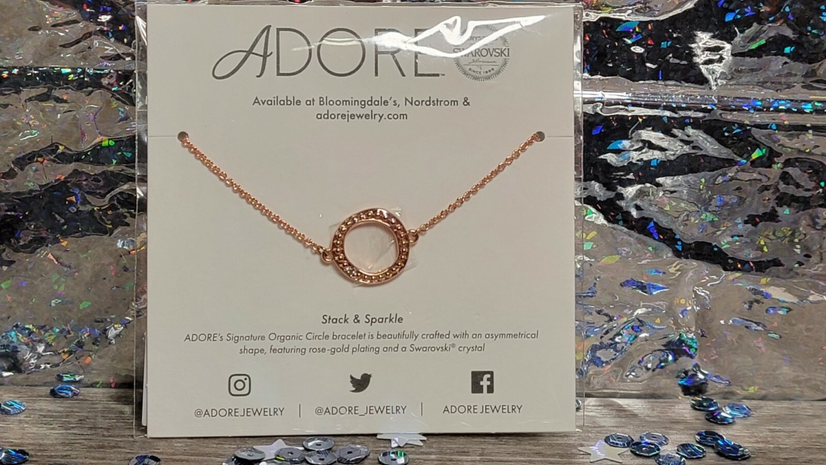 Adore by Swarovski Crystals Organic Circle Bracelet in Rose  display picture 1