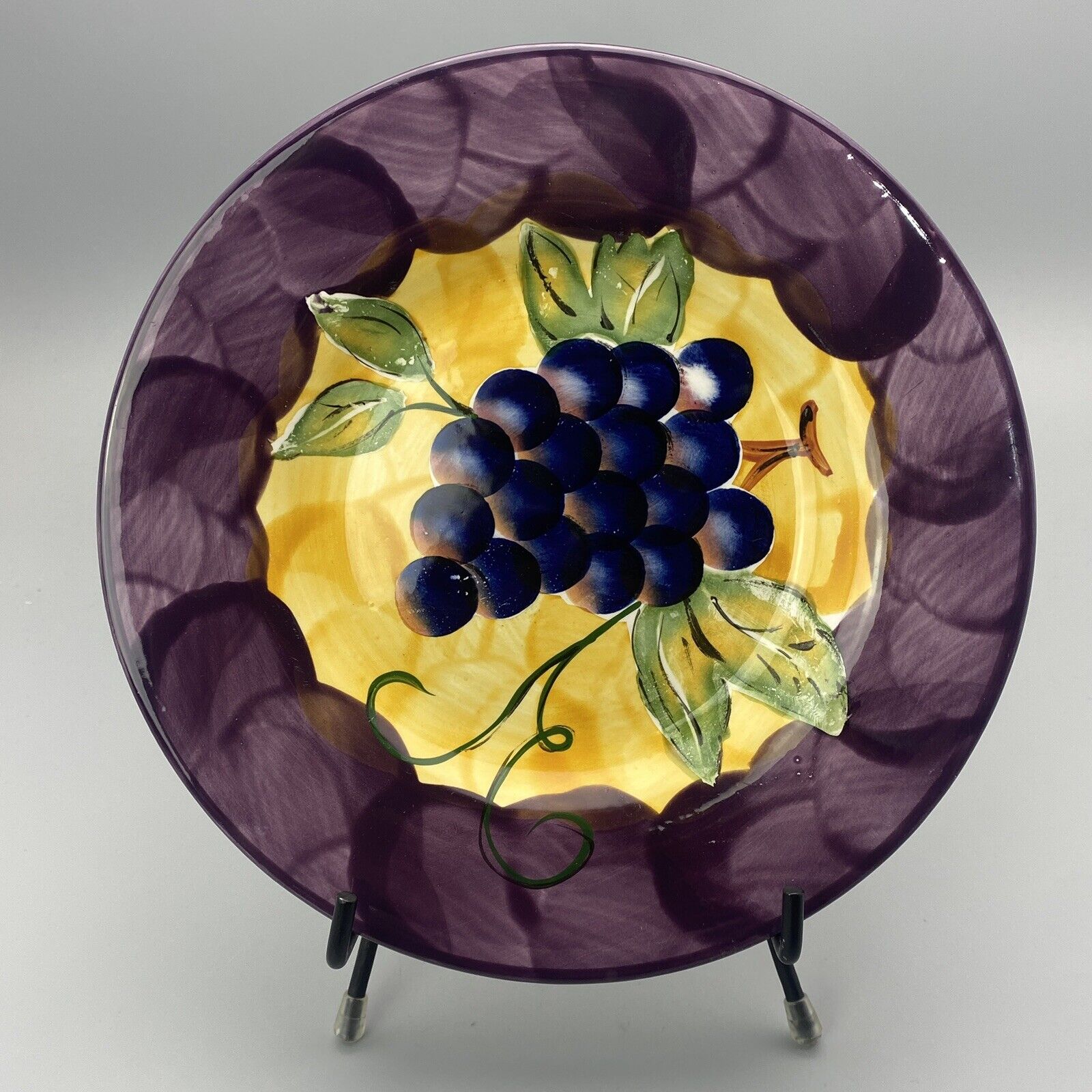 4 Tabletops Unlimited Scandicci plates, pear, plum, apple, grape