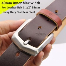 Mens Stainless Belt Buckles Western Buckle For Handmade Leather Belt 1 1/2" 38mm