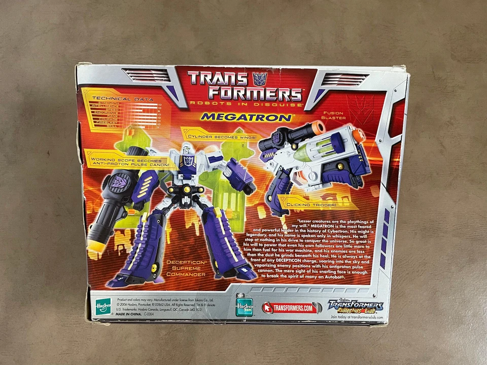 Transformers Megatron classic Voyager Robots in disguise Decepticon 2006 Hasbro - Photo 3/4
