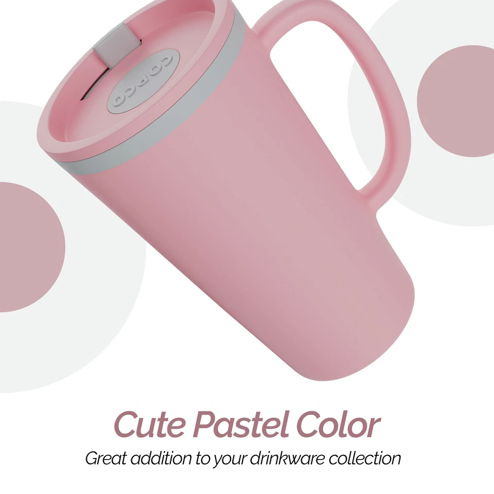 Taza de escritorio cono Copco 16 oz, doble pared aislante - rosa Foto 4 de 4