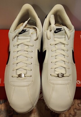 Nike Cortez Basic Leather White Black Running Shoes 819719-100