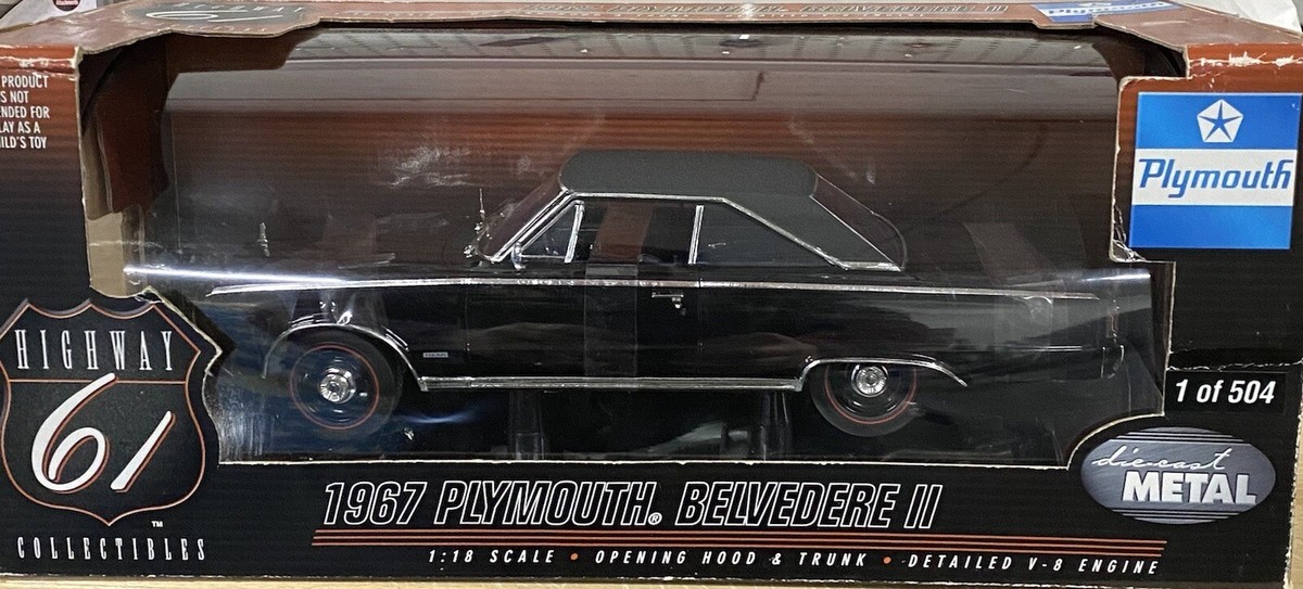 Highway 61 1/18 Scale 1967 PLYMOUTH BELVEDERE II “Limited To Highway 61 1/18 Scale 1967 PLYMOUTH BELVEDERE II “Limited To