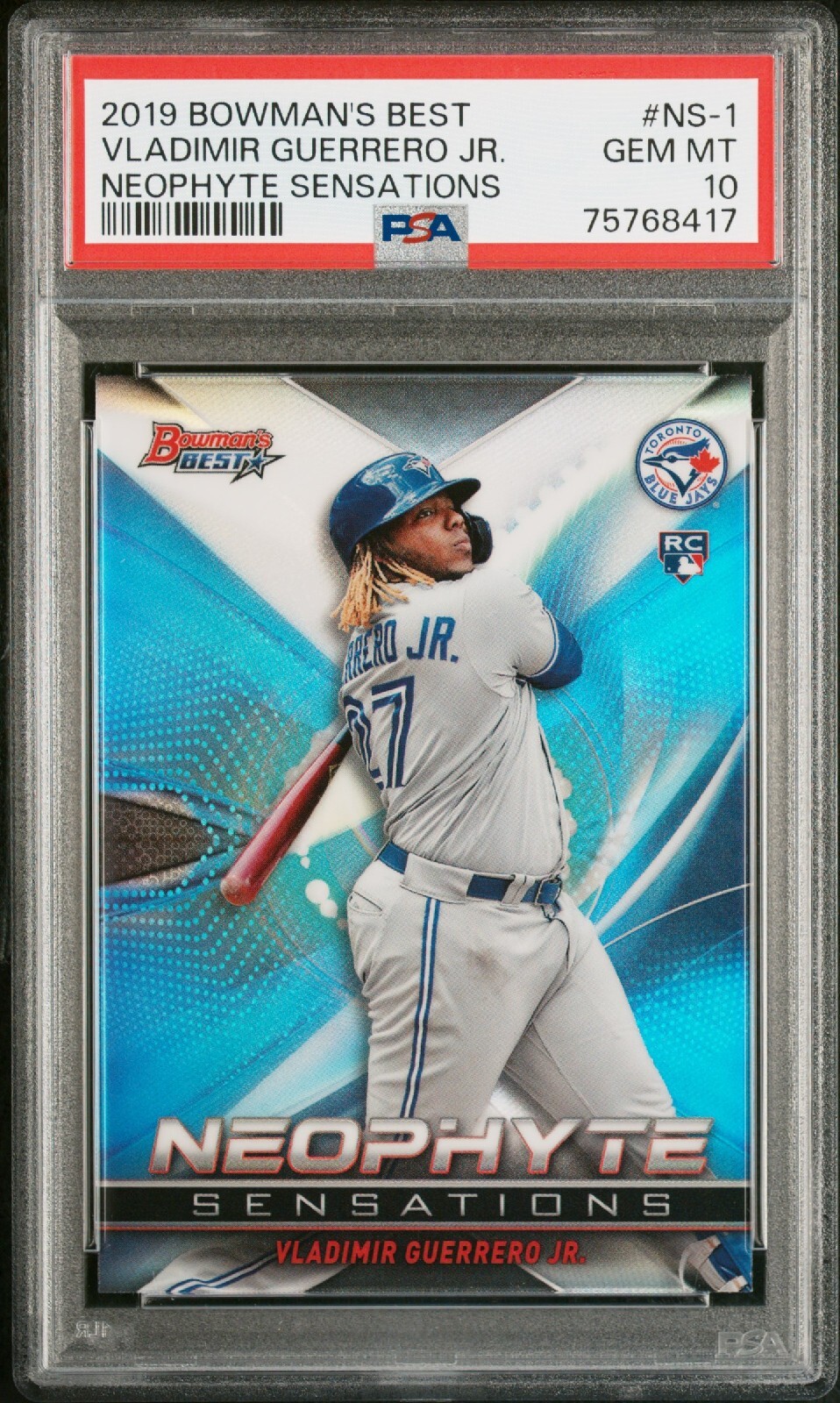Vladimir Guerrero Jr. - 2019 Bowman's Best Neophyte Sensations RC   PSA 10