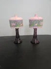 2 VINTAGE AVON Tiffany Lamp  Empty Decanter & Shade Moonwind Cologne /set