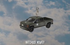 Army 2015 Chevy Silverado 1500 Crew Cab Pickup Truck Christmas Ornament 1/64