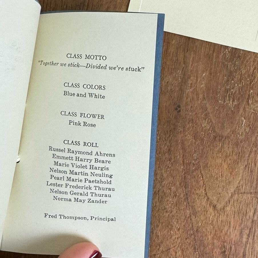 1928 Commencement Ellis Grove High School Graduation Norma May Zander