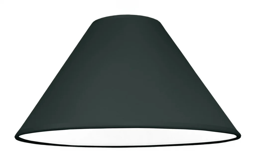 Lampshade Black 12"" Coolie Cotton 300mm