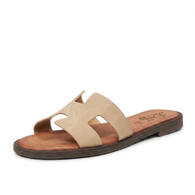 Miss Desire Slipper mit Streifen beige - Größe 40 Damenschuhe Pantoletten