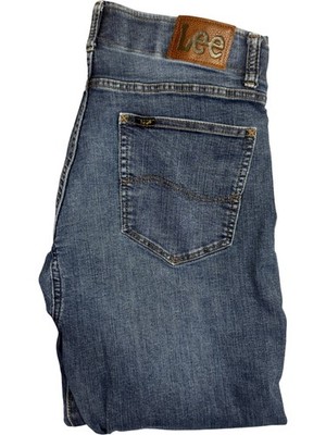 Lee Extreme Motion Jeans Herren 32 Blau Straight Fit Tapered Leg Denim - 1345