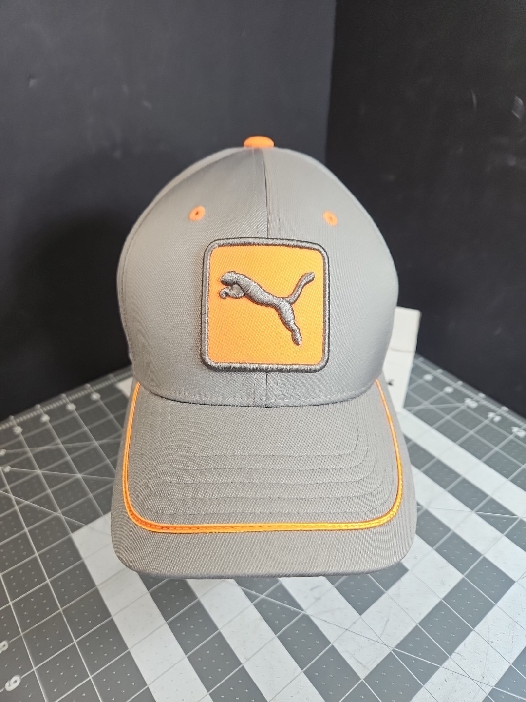PUMA Cat Logo Patch Strapback Cap Hat Gray One Si… - image 11