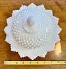Vintage Fenton Hobnail Milk Glass Round Covered Butter/Cheese Dish EUC