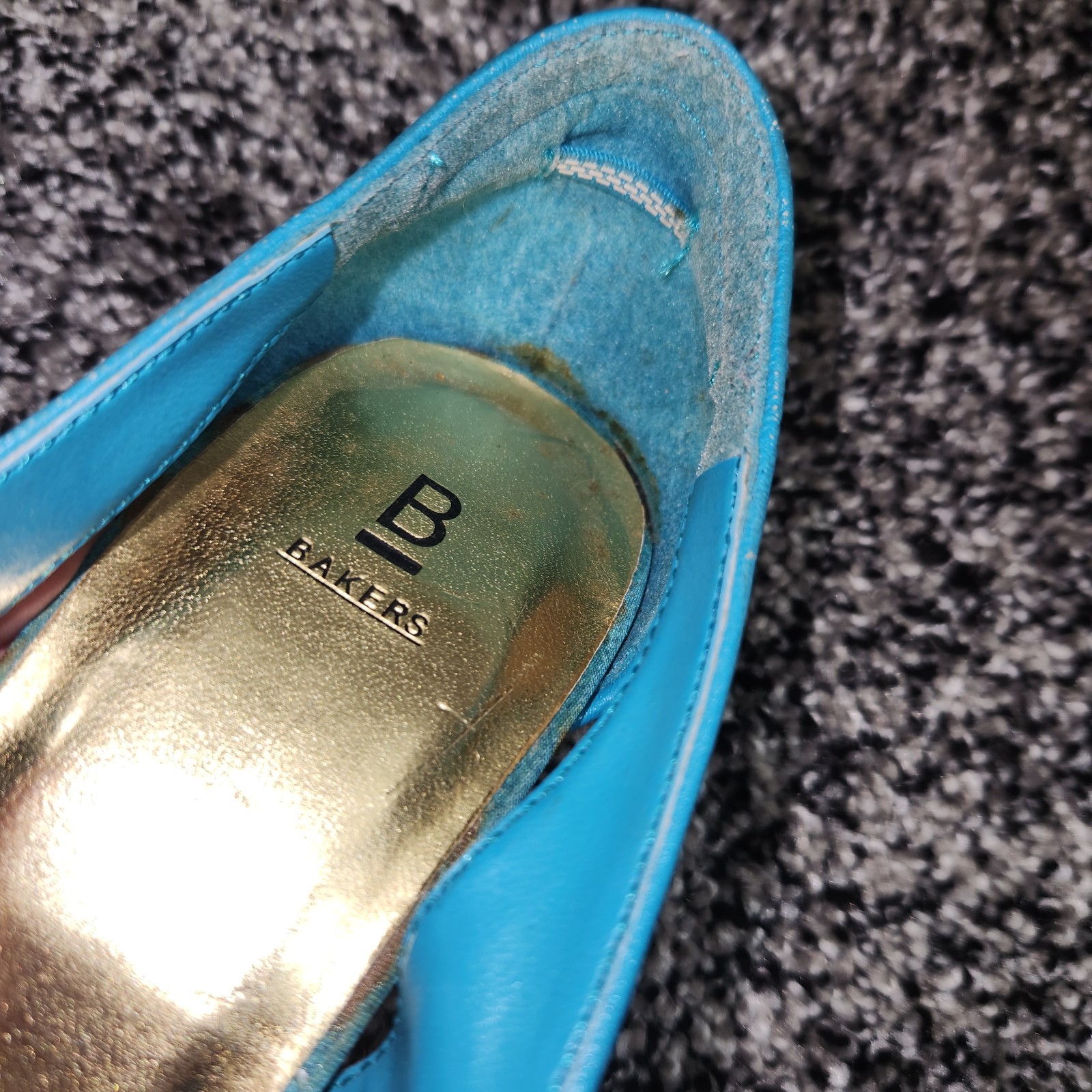 Y2k Vtg 90's BAKERS 'Lucinda’ Leopard Cheetah Print Teal Open Toe Hi Heels Sz7.5