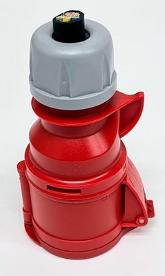 PCE 32A 400V CEE Cable Mount Socket 5-Pin 3P+N+E Red IP44 Industrial