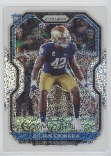 2020 Panini Prizm Rookie White Sparkle Prizm Julian Okwara #361 Rookie RC