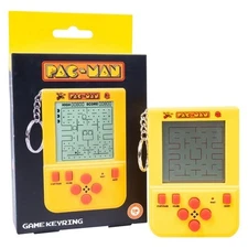 Fizz Creations 4'' Portable Pac-Man Keyring Arcade Game Keychain, Yellow
