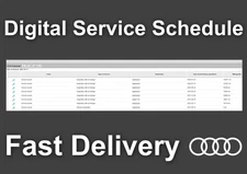 Audi Online Digital Service Schedule History Record - Emailed To You