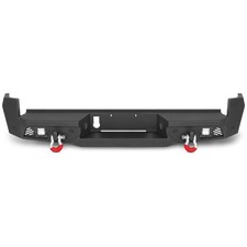 For 2016-2023 Toyota Tacoma Rear Bumper W Led Lights Sensor Hole D-ring Black For 2016-2023 Toyota Tacoma Rear Bumper W Led Lights Sensor Hole D-ring Black