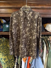 Sears Kings Road Men's Large Polyester Shirt Vintage 60s/70s Button-Up