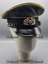 WEHRMACHT SCHIRMM&Uuml;TZE PREMIUM REPRO | GELBE WAFFENFARBE | GR&Ouml;SSE 56-57 | TOP