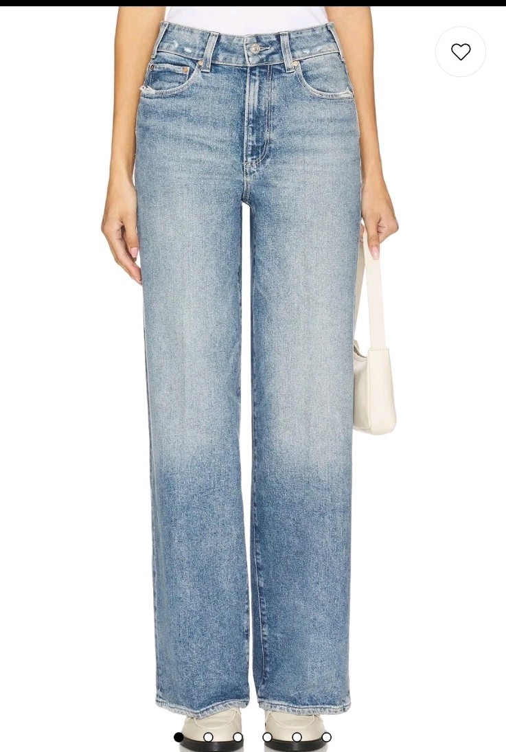 Paige Sasha Jeans High Rise Wide Leg Jeans Sz 31 NWT Cats Meow Vintage Inspired
