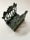 original art nouveau patinated bronze sunflower motif letter rack — photo 2