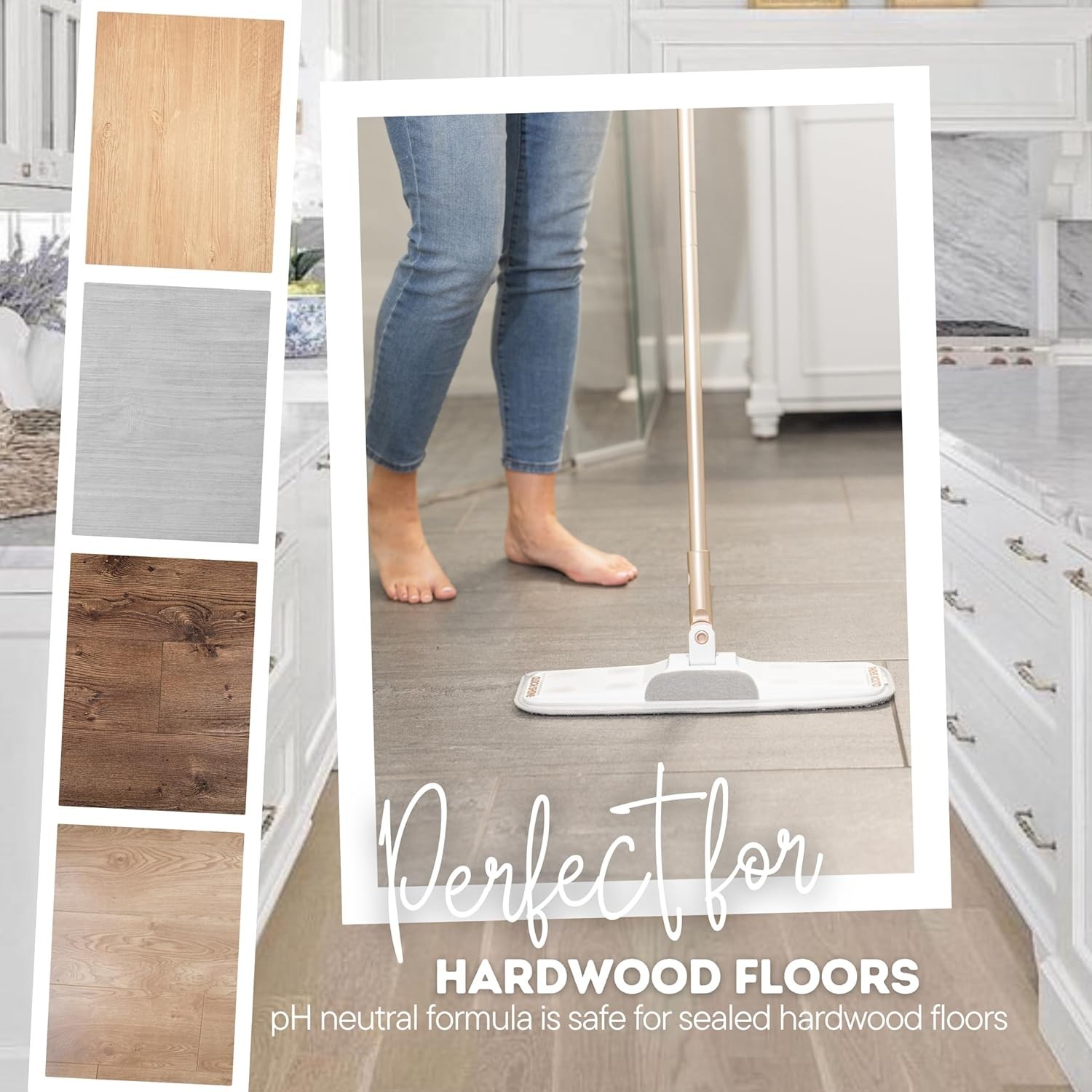 Quick Shine Hardwood Floor Luster-Polish 27oz | Plant-Derived w/Carnauba | Safer