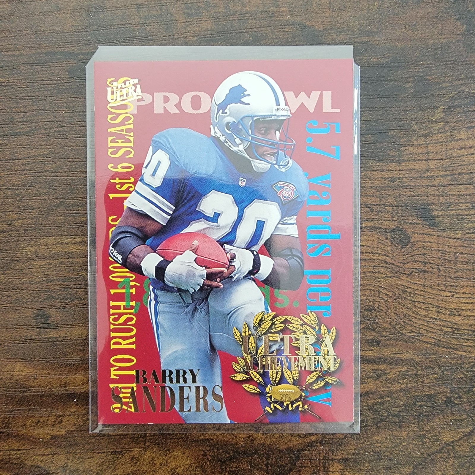 1995 Fleer Ultra Barry Sanders #6 of 10 Ultra Achievement Detroit Lions HOF