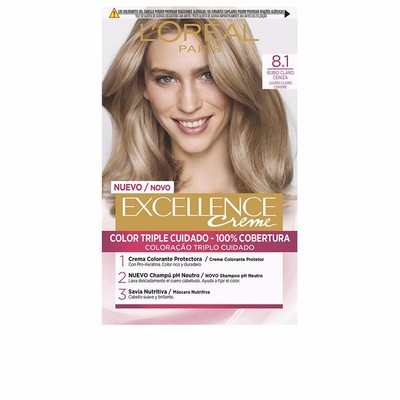 L'OREAL PARIS EXCELLENCE Creme Tinte #8,1 Rubio Claro Ceniza 192 Ml