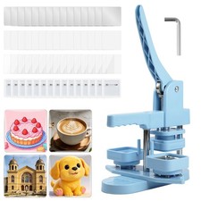 Square Button Maker Machine 50x50mm Badge Press Kit with 100 Sets Supplies DIY
