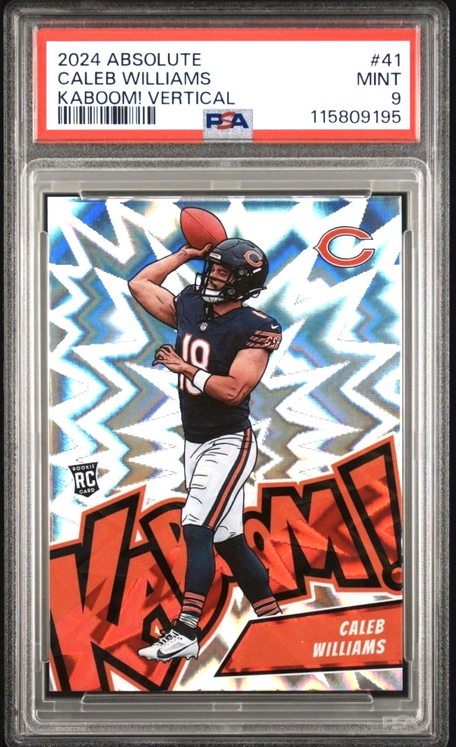 2024 PANINI ABSOLUTE CALEB WILLIAMS #41 ROOKIE KABOOM VERTICAL PSA 9