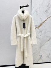 2026 spring hot sales runway show fashionable classy fox fur overcoat coat SML