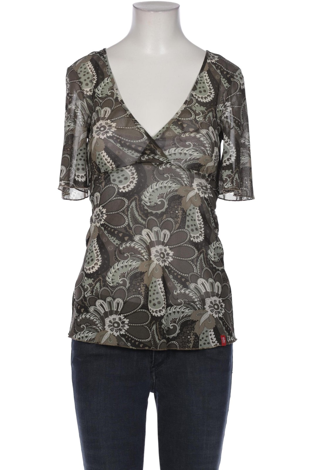 edc by Esprit Bluse Damen Oberteil Hemd Hemdbluse Gr. XS Grün #iyukypc